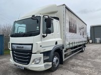 USED 2019 19 DAF CF 18T CURTAIN SIDED SLEEPER CAB WITH TUCK UNDER TAIL LIFT 
