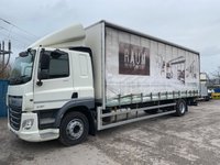 USED 2019 19 DAF CF 18T CURTAIN SIDED SLEEPER CAB WITH TUCK UNDER TAIL LIFT 