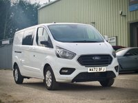 USED 2022 72 FORD TRANSIT CUSTOM 2.0 300 EcoBlue Limited Crew Van Double Cab 5dr Diesel Manual L2 H1 Euro 6 (s/s) (130 ps) Low Miles | Limited | Crew Van
