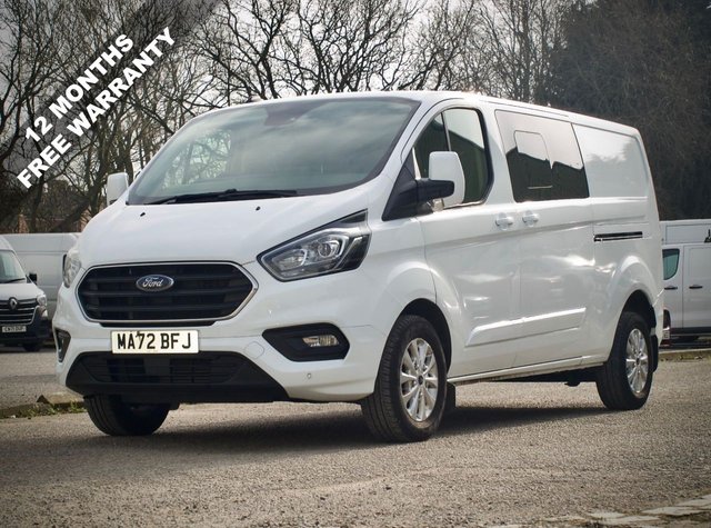 View our Ford Transit Custom 2.0 300 EcoBlue Limited Crew Van Double Cab 5dr Diesel Manual L2 H1 Euro 6 (s/s) (130 ps)