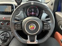 USED 2020 20 ABARTH 595 1.4 T-Jet Turismo 70th Hatchback 3dr Petrol Manual Euro 6 (165 bhp) 2 OWNERS FROM NEW* FIAT SERVICE HISTORY* SAT NAV* PARKING SENSORS* TRACTION CONTROL* AIR CON* SPORT STEERING MODE* PODIUM BLUE* ABARTH SPORT TAN LEATHER* BLUETOOTH PHONE AND AUDIO* DAB