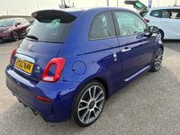 USED 2020 20 ABARTH 595 1.4 T-Jet Turismo 70th Hatchback 3dr Petrol Manual Euro 6 (165 bhp) 2 OWNERS FROM NEW* FIAT SERVICE HISTORY* SAT NAV* PARKING SENSORS* TRACTION CONTROL* AIR CON* SPORT STEERING MODE* PODIUM BLUE* ABARTH SPORT TAN LEATHER* BLUETOOTH PHONE AND AUDIO* DAB