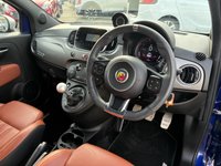 USED 2020 20 ABARTH 595 1.4 T-Jet Turismo 70th Hatchback 3dr Petrol Manual Euro 6 (165 bhp) 2 OWNERS FROM NEW* FIAT SERVICE HISTORY* SAT NAV* PARKING SENSORS* TRACTION CONTROL* AIR CON* SPORT STEERING MODE* PODIUM BLUE* ABARTH SPORT TAN LEATHER* BLUETOOTH PHONE AND AUDIO* DAB