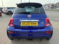 USED 2020 20 ABARTH 595 1.4 T-Jet Turismo 70th Hatchback 3dr Petrol Manual Euro 6 (165 bhp) 2 OWNERS FROM NEW* FIAT SERVICE HISTORY* SAT NAV* PARKING SENSORS* TRACTION CONTROL* AIR CON* SPORT STEERING MODE* PODIUM BLUE* ABARTH SPORT TAN LEATHER* BLUETOOTH PHONE AND AUDIO* DAB