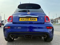 USED 2020 20 ABARTH 595 1.4 T-Jet Turismo 70th Hatchback 3dr Petrol Manual Euro 6 (165 bhp) 2 OWNERS FROM NEW* FIAT SERVICE HISTORY* SAT NAV* PARKING SENSORS* TRACTION CONTROL* AIR CON* SPORT STEERING MODE* PODIUM BLUE* ABARTH SPORT TAN LEATHER* BLUETOOTH PHONE AND AUDIO* DAB
