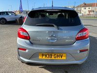 USED 2018 18 MITSUBISHI MIRAGE 1.2 Juro Hatchback 5dr Petrol Manual Euro 6 (s/s) (79 ps) 2 OWNERS FROM NEW* 4 STAMP SERVICE HISTORY* PARKING SENSORS* CRUISE CONTROL* HEATED SEATS* AUTO START / STOP* AIR CON* BLUETOOTH PHONE AND AUDIO* AUX* USB* REMOTE CENTRAL LOCKING WITH 2 KEYS