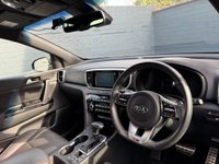 USED 2019 19 KIA SPORTAGE 1.6 T-GDi GT-Line SUV 5dr Petrol DCT AWD Euro 6 (s/s) (174 bhp) Dual zone climate control A/C, Full black leather interior, Satellite navigation, Cruise control, Bluetooth, Voice control, USB input, Heated front and rear seats, Lane departure warning, Keyless drive, Auto wipers, Different drive modes, Heated Power folding wingmirrors, Auto dimming rearview mirror, DAB radio, LED daytime running lights, Rear parking camera, Front & Rear parking sensors, Auto xenon headlights, 19" Alloy wheels, Apple carplay, Android auto.