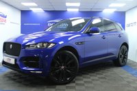 USED 2019 19 JAGUAR F-PACE 2.0 D180 R-Sport SUV 5dr Diesel Auto AWD Euro 6 (s/s) (180 ps) 22 INCH ALLOYS - CAESIUM BLUE !! - PAN ROOF