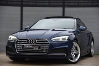 USED 2017 67 AUDI A5 2.0 TDI S line Coupe 2dr Diesel S Tronic quattro Euro 6 (s/s) (190 ps) ULEZ Free | 2 Keys | Full Service History | Virtual Cockpit | Panoramic Roof | Satellite Navigation | Front & Rear Parking Sensors | Heated Front Seats | Automatic Front Seats | Part Black Leather Interior | Dual Zone Climate Control | Privacy Glass | 19'' Alloy Wheels | MOT Valid (21/08/2026)