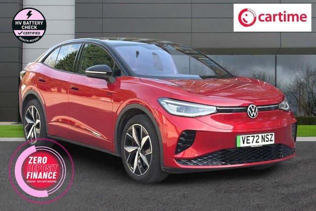 View our Volkswagen Id5 GTX 77kWh Style SUV 5dr Electric Auto 4Motion (299 ps) Front / Rear Parking Sensors, App Connect, Design Package Plus, Comfort Package Plus, Infotainment Package