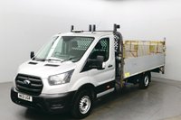 USED 2021 21 FORD TRANSIT 2.0 350 EcoBlue Leader RWD 130 BHP L4 Dropside Lorry Euro 6 ULEZ Compliant Smart Digital Tachograph | Trailer Tow Attachment | Rear Tail Lift Fitted | Air Conditioning
