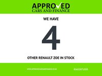 USED 2021 71 RENAULT ZOE Black R135 EV50 GT Line Hatchback, 39,533 miles, Rapid Charge Electric Automatic, Half leather, Sat Nav, Rear camera, Bluetooth, Air Conditioning . This 2021 Renault Zoe R135 GT Line is a superb example, having had only one owner since new. This electric hatchback boasts a 55 kWh battery offering a maximum range of 238 miles when new, making it ideal for both daily commutes and longer journeys. Charging is convenient, with a full charge at home using a 7kW charger taking  9 hours and 25 minutes, while rapid public charging can take you from empty to 80% in just 1 hour and 10 minutes. The vehicle comes with a 3 month warranty and a 12 month