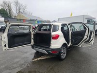 USED 2016 16 FORD ECOSPORT White 1.5 TDCi Titanium SUV, 59,859 miles, ULEZ compliant, Manual, 17in alloys, Half leather, Heated seats, Cruise Control, Air Conditioning. Boasting an exceptionally low mileage for its age, this 2016 Ford EcoSport TDCi Titanium presents a superb ownership proposition. With only two previous owners and a full service history, including a recent service at 58,626 miles on 11 September 2025, this vehicle has been meticulously maintained. It features a fuel efficient 1.5 litre diesel engine, meeting Euro 6 emissions standards, and comes with 12 months MOT for your peace of mind. Notable features include Electronic Automatic Temperature