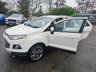 USED 2016 16 FORD ECOSPORT White 1.5 TDCi Titanium SUV, 59,859 miles, ULEZ compliant, Manual, 17in alloys, Half leather, Heated seats, Cruise Control, Air Conditioning. Boasting an exceptionally low mileage for its age, this 2016 Ford EcoSport TDCi Titanium presents a superb ownership proposition. With only two previous owners and a full service history, including a recent service at 58,626 miles on 11 September 2025, this vehicle has been meticulously maintained. It features a fuel efficient 1.5 litre diesel engine, meeting Euro 6 emissions standards, and comes with 12 months MOT for your peace of mind. Notable features include Electronic Automatic Temperature