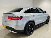 USED 2018 18 MERCEDES-BENZ GLE 3.0 GLE350d V6 AMG Line Coupe 5dr Diesel G-Tronic 4MATIC Euro 6 (s/s) (258 ps) Diamond Silver | Black Leather Interior | Heated Seats | Reversing Camera | Apple CarPlay | Bluetooth | Sat Nav | Electric Seats
