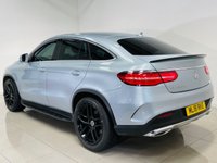 USED 2018 18 MERCEDES-BENZ GLE 3.0 GLE350d V6 AMG Line Coupe 5dr Diesel G-Tronic 4MATIC Euro 6 (s/s) (258 ps) Diamond Silver | Black Leather Interior | Heated Seats | Reversing Camera | Apple CarPlay | Bluetooth | Sat Nav | Electric Seats