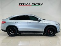 USED 2018 18 MERCEDES-BENZ GLE 3.0 GLE350d V6 AMG Line Coupe 5dr Diesel G-Tronic 4MATIC Euro 6 (s/s) (258 ps) Diamond Silver | Black Leather Interior | Heated Seats | Reversing Camera | Apple CarPlay | Bluetooth | Sat Nav | Electric Seats