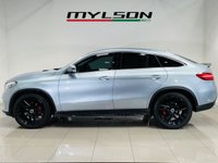 USED 2018 18 MERCEDES-BENZ GLE 3.0 GLE350d V6 AMG Line Coupe 5dr Diesel G-Tronic 4MATIC Euro 6 (s/s) (258 ps) Diamond Silver | Black Leather Interior | Heated Seats | Reversing Camera | Apple CarPlay | Bluetooth | Sat Nav | Electric Seats