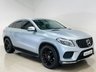 USED 2018 18 MERCEDES-BENZ GLE 3.0 GLE350d V6 AMG Line Coupe 5dr Diesel G-Tronic 4MATIC Euro 6 (s/s) (258 ps) Diamond Silver | Black Leather Interior | Heated Seats | Reversing Camera | Apple CarPlay | Bluetooth | Sat Nav | Electric Seats