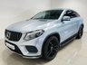 USED 2018 18 MERCEDES-BENZ GLE 3.0 GLE350d V6 AMG Line Coupe 5dr Diesel G-Tronic 4MATIC Euro 6 (s/s) (258 ps) Diamond Silver | Black Leather Interior | Heated Seats | Reversing Camera | Apple CarPlay | Bluetooth | Sat Nav | Electric Seats