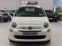 USED 2016 66 FIAT 500 1.2 Pop Hatchback 3 Door Petrol Manual White Euro 6 Low Tax USB POINT+AUX POINT+CITY STEERING