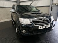 USED 2012 12 TOYOTA HI-LUX 3.0 D-4D 171PS 4WD INVINCIBLE DOUBLE PICK UP - NO VAT 1 YEARS MOT, LOW MILES