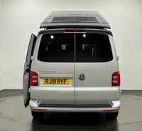 USED 2019 19 VOLKSWAGEN TRANSPORTER 2.0 TDI T28 BlueMotion Tech Highline Camper Van 5dr Diesel Manual FWD SWB Euro 6 (s/s) (102 ps) Striking Reflex Silver , Ebony Full Leather Interior hosting,  fridge , gashob , oven , diesel heater, solar roof panel, aux battery, water supply ,  popup  roof, detachable towbar,
