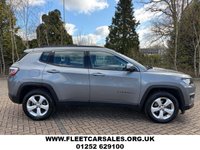 USED 2019 19 JEEP COMPASS 1.4T MultiAirII Longitude SUV 5dr Petrol Manual Euro 6 (s/s) (140 ps) This 2019 Jeep Compass Longitude in Magnesio Grey has covered 52k miles with a good service history, last serviced at 51,576 miles.  It comes with MOT until Jan 2027 and is ULEZ & CAZ compliant - perfect for city driving. Sat nav & Bluetooth - Cruise control - Front & rear electric mirrors - Climate control - USB & AUX connections - 17" alloy wheels  A well-equipped and easy-to-drive SUV that&rsquo;s ready to go!