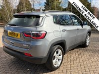 USED 2019 19 JEEP COMPASS 1.4T MultiAirII Longitude SUV 5dr Petrol Manual Euro 6 (s/s) (140 ps) This 2019 Jeep Compass Longitude in Magnesio Grey has covered 52k miles with a good service history, last serviced at 51,576 miles.  It comes with MOT until Jan 2027 and is ULEZ & CAZ compliant - perfect for city driving. Sat nav & Bluetooth - Cruise control - Front & rear electric mirrors - Climate control - USB & AUX connections - 17" alloy wheels  A well-equipped and easy-to-drive SUV that&rsquo;s ready to go!