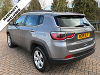 USED 2019 19 JEEP COMPASS 1.4T MultiAirII Longitude SUV 5dr Petrol Manual Euro 6 (s/s) (140 ps) This 2019 Jeep Compass Longitude in Magnesio Grey has covered 52k miles with a good service history, last serviced at 51,576 miles.  It comes with MOT until Jan 2027 and is ULEZ & CAZ compliant - perfect for city driving. Sat nav & Bluetooth - Cruise control - Front & rear electric mirrors - Climate control - USB & AUX connections - 17" alloy wheels  A well-equipped and easy-to-drive SUV that&rsquo;s ready to go!