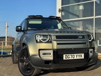 USED 2020 70 LAND ROVER DEFENDER 2.0 SD4 First Edition SUV 5dr Diesel Auto 4WD Euro 6 (s/s) (240 ps) THIS CAR COMES WITH 6 MONTHS WARRANTY , BREAKDOWN COVER & RECOVERY++  GREAT EXAMPLE OF AUTOMATIC 4 X 4 + WIRELESS APPLE CAR PLAY/ ANDRIOD AUTO + NAVIGATION SYSTEM + BLUETOOTH + DAB RADIO + USB CONNECTION + FRONT AND REAR PARKING SENSORS + REVERSING CAMERA 360 + HALF  LEATHER TRIM  + FRONT HEATED SEATS + FRONT MEMORY SEATS + CRUISE CONTROL + DUAL CLIMATE CONTROL + PRIVACY GLASS + 22 INCH ALLOY WHEELS + COOLING SEATS PANAROMIC ROOF/ SUN ROOF + MERIDIAN SOUND SYSTEM + AUTO START STOP +