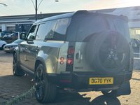 USED 2020 70 LAND ROVER DEFENDER 2.0 SD4 First Edition SUV 5dr Diesel Auto 4WD Euro 6 (s/s) (240 ps) THIS CAR COMES WITH 6 MONTHS WARRANTY , BREAKDOWN COVER & RECOVERY++  GREAT EXAMPLE OF AUTOMATIC 4 X 4 + WIRELESS APPLE CAR PLAY/ ANDRIOD AUTO + NAVIGATION SYSTEM + BLUETOOTH + DAB RADIO + USB CONNECTION + FRONT AND REAR PARKING SENSORS + REVERSING CAMERA 360 + HALF  LEATHER TRIM  + FRONT HEATED SEATS + FRONT MEMORY SEATS + CRUISE CONTROL + DUAL CLIMATE CONTROL + PRIVACY GLASS + 22 INCH ALLOY WHEELS + COOLING SEATS PANAROMIC ROOF/ SUN ROOF + MERIDIAN SOUND SYSTEM + AUTO START STOP +
