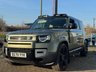 USED 2020 70 LAND ROVER DEFENDER 2.0 SD4 First Edition SUV 5dr Diesel Auto 4WD Euro 6 (s/s) (240 ps) THIS CAR COMES WITH 6 MONTHS WARRANTY , BREAKDOWN COVER & RECOVERY++  GREAT EXAMPLE OF AUTOMATIC 4 X 4 + WIRELESS APPLE CAR PLAY/ ANDRIOD AUTO + NAVIGATION SYSTEM + BLUETOOTH + DAB RADIO + USB CONNECTION + FRONT AND REAR PARKING SENSORS + REVERSING CAMERA 360 + HALF  LEATHER TRIM  + FRONT HEATED SEATS + FRONT MEMORY SEATS + CRUISE CONTROL + DUAL CLIMATE CONTROL + PRIVACY GLASS + 22 INCH ALLOY WHEELS + COOLING SEATS PANAROMIC ROOF/ SUN ROOF + MERIDIAN SOUND SYSTEM + AUTO START STOP +
