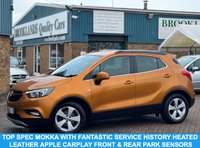 USED 2019 19 VAUXHALL MOKKA X 1.4i Turbo ecoTEC Elite SUV Amber Orange Petrol Manual Euro 6 (s/s) (140 ps) Top Spec Mokka with Fantastic Service History Heated Steering Wheel Heated Leather Apple carPlay Front & Rear Park Sensors