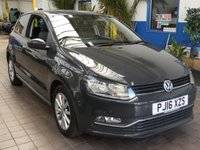 USED 2016 VOLKSWAGEN POLO 1.0 BlueMotion Tech Match Hatchback 3dr Petrol Manual Euro 6 (s/s) (75 ps) Excellent Condition 10 Services to 65k miles Oct 2025 Air con Bluetooth Cruise control Parking Sensors