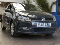 USED 2016 VOLKSWAGEN POLO 1.0 BlueMotion Tech Match Hatchback 3dr Petrol Manual Euro 6 (s/s) (75 ps) Excellent Condition 10 Services to 65k miles Oct 2025 Air con Bluetooth Cruise control Parking Sensors