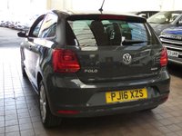 USED 2016 VOLKSWAGEN POLO 1.0 BlueMotion Tech Match Hatchback 3dr Petrol Manual Euro 6 (s/s) (75 ps) Excellent Condition 10 Services to 65k miles Oct 2025 Air con Bluetooth Cruise control Parking Sensors