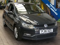 USED 2016 VOLKSWAGEN POLO 1.0 BlueMotion Tech Match Hatchback 3dr Petrol Manual Euro 6 (s/s) (75 ps) Excellent Condition 10 Services to 65k miles Oct 2025 Air con Bluetooth Cruise control Parking Sensors