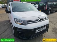 USED 2018 68 CITROEN BERLINGO White 1.6 BlueHDi 650 Enterprise M van, 100,600 miles, Euro 6, 5-speed manual, 8in Touchscreen, A/C, Bluetooth, Rear sensors. Plus VAT @ 20%! 