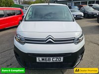 USED 2018 68 CITROEN BERLINGO White 1.6 BlueHDi 650 Enterprise M van, 100,600 miles, Euro 6, 5-speed manual, 8in Touchscreen, A/C, Bluetooth, Rear sensors. Plus VAT @ 20%! 