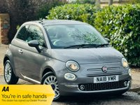 USED 2018 18 FIAT 500 1.2 Lounge Hatchback 3dr Petrol Manual Euro 6 (s/s) (69 bhp) LEATHER+PANROOF+SENSORS+ULEZ