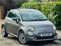 USED 2018 18 FIAT 500 1.2 Lounge Hatchback 3dr Petrol Manual Euro 6 (s/s) (69 bhp) LEATHER+PANROOF+SENSORS+ULEZ
