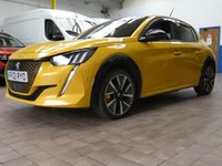 USED 2021 21 PEUGEOT E-208 50kWh GT Hatchback 5dr Electric Auto (136 ps) SAT NAV REAR VIEW CAMERA CRUISE CONTROL PARKING SENSORS 1 OWNER SERVICE HISTORY 7 SERVICES TO 95K MILES
