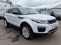 USED 2016 16 LAND ROVER RANGE ROVER EVOQUE 2.0 TD4 SE Tech SUV 5dr Diesel Auto 4WD Euro 6 (s/s) (180 ps) ANOTHER STUNNING ADDITION TO OUR HUGE SELECTION OF EVOQUES, FINISHED IN MASSIVELY POPULAR WHITE PAINT+DIESEL+AUTOMATIC+4 WHEEL DRIVE+JUST 1 FORMER KEEPER+SERVICE HISTORY+PRIVACY GLASS+FULL 2 TONE, BLACK AND CREAM LEATHER INTERIOR+SATELLITE NAVIGATION+CLIMATE CONTROL+18 INCH ALLOY WHEELS+1 FULL YEARS MOT PRIOR TO COLLECTION+FULL RANGE OF FINANCE OPTIONS AVAILABLE+CALL NOW TO SECURE A VIEWING!!!!!!!!!!!!!!!!!!!!!!!!!!!!!!!!!!!!