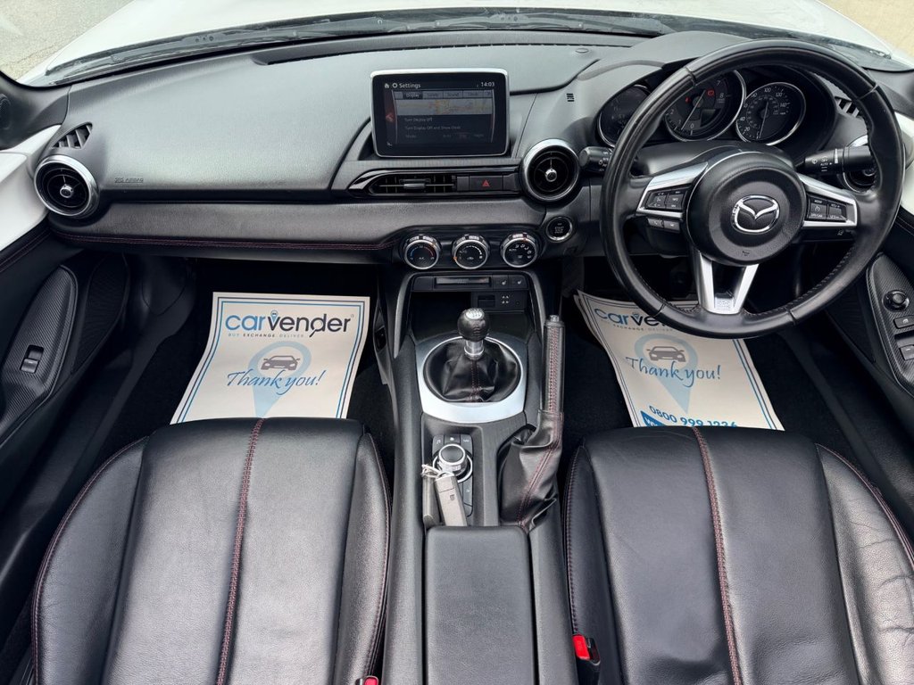 USED 2016 16 MAZDA MX-5 2.0 SKYACTIV-G Sport Nav Convertible 2dr Petrol Manual Euro 6 (160 ps) |5 Services|Sensor|Cruise|NaV|Leather Heated Seats|