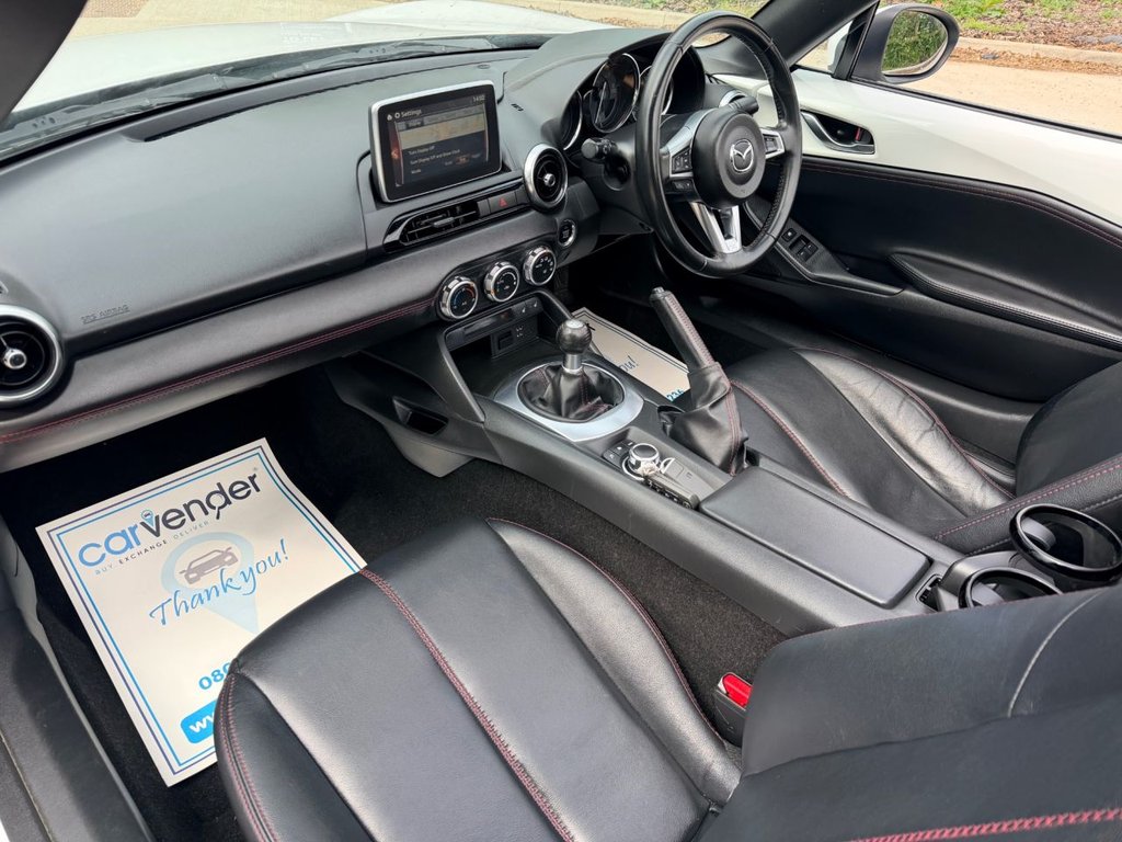 USED 2016 16 MAZDA MX-5 2.0 SKYACTIV-G Sport Nav Convertible 2dr Petrol Manual Euro 6 (160 ps) |5 Services|Sensor|Cruise|NaV|Leather Heated Seats|