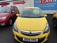 USED 2014 14 VAUXHALL CORSA 1.4 16V SXi Hatchback 5dr Petrol Manual Wide Ratio Euro 5 (A/C) (100 ps) ALLOY WHEELS, SPORTS INTERIOR, COLOUR CODED.