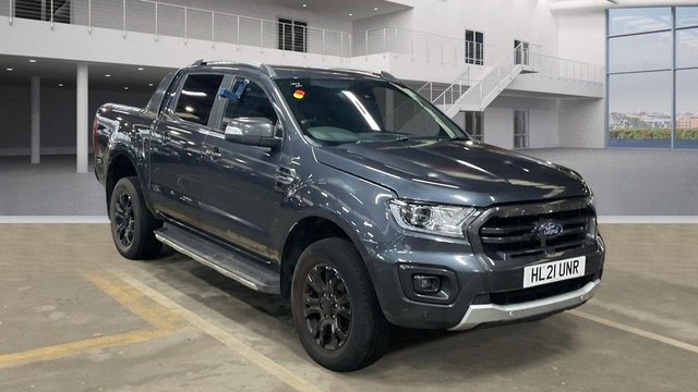 View our Ford Ranger  2.0 EcoBlue Wildtrak Pickup Double Cab 4dr Diesel Auto 4WD Euro 6 | NO VAT | FRESH WETBELT REPLACEMENT | HEATED SEATS |  ROLLER SHUTTER | LEATHER INTERIOR | TOUCHSCREEN ENTERTAINMENT SYSTEM 