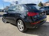 USED 2015 15 AUDI Q3 2.0 TDI S line SUV 5dr Diesel Manual quattro Euro 5 (s/s) (140 ps) Finished in BRILLIANT BLACK MET with contrasting Black LEATHER trim. This Audi Q3 is a upmarket, premium, compact SUV. It offers plenty of space, Great fun to drive and lots of high tech features. Spec includes 4X4 Quattro, Alloys, Leather, Sat Nav, Rear Park Sensors, B/Tooth and much more.  Audi Dealer serviced at 19901 miles, 28811 miles, 48594 miles and then at 72546 miles, 93805 miles, 101498 miles (Inc Cam Belt and Water Pump) 109201 miles,