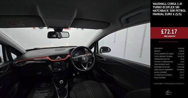 2016 VAUXHALL CORSA 1.0i Turbo ecoFLEX SRi Hatchback 3dr Petrol Manual Euro 6 (s/s) (90 ps) - Photo 3